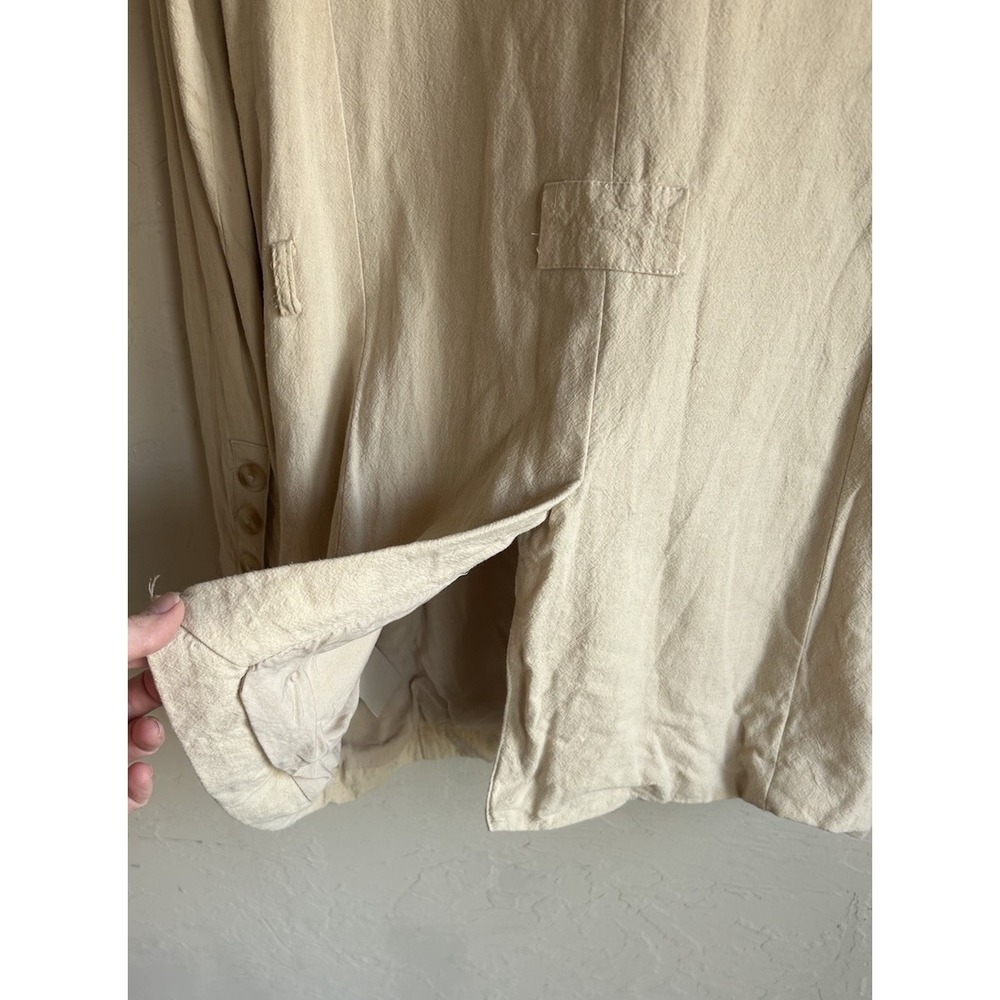 Free People Olivia Blazer M Oversized Double Breasted Linen Cream Minimalist - Picture 11 of 11